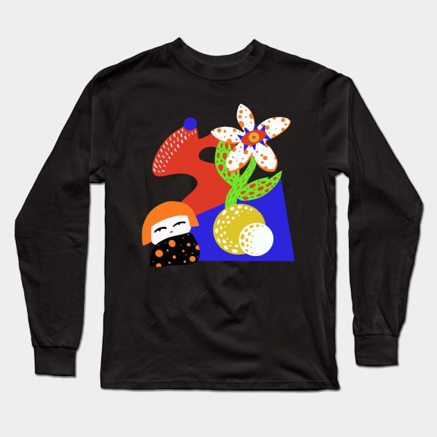 Yayoi Kusama Inspired Minimalist Long Sleeve T-Shirt by The Neon Seahorse